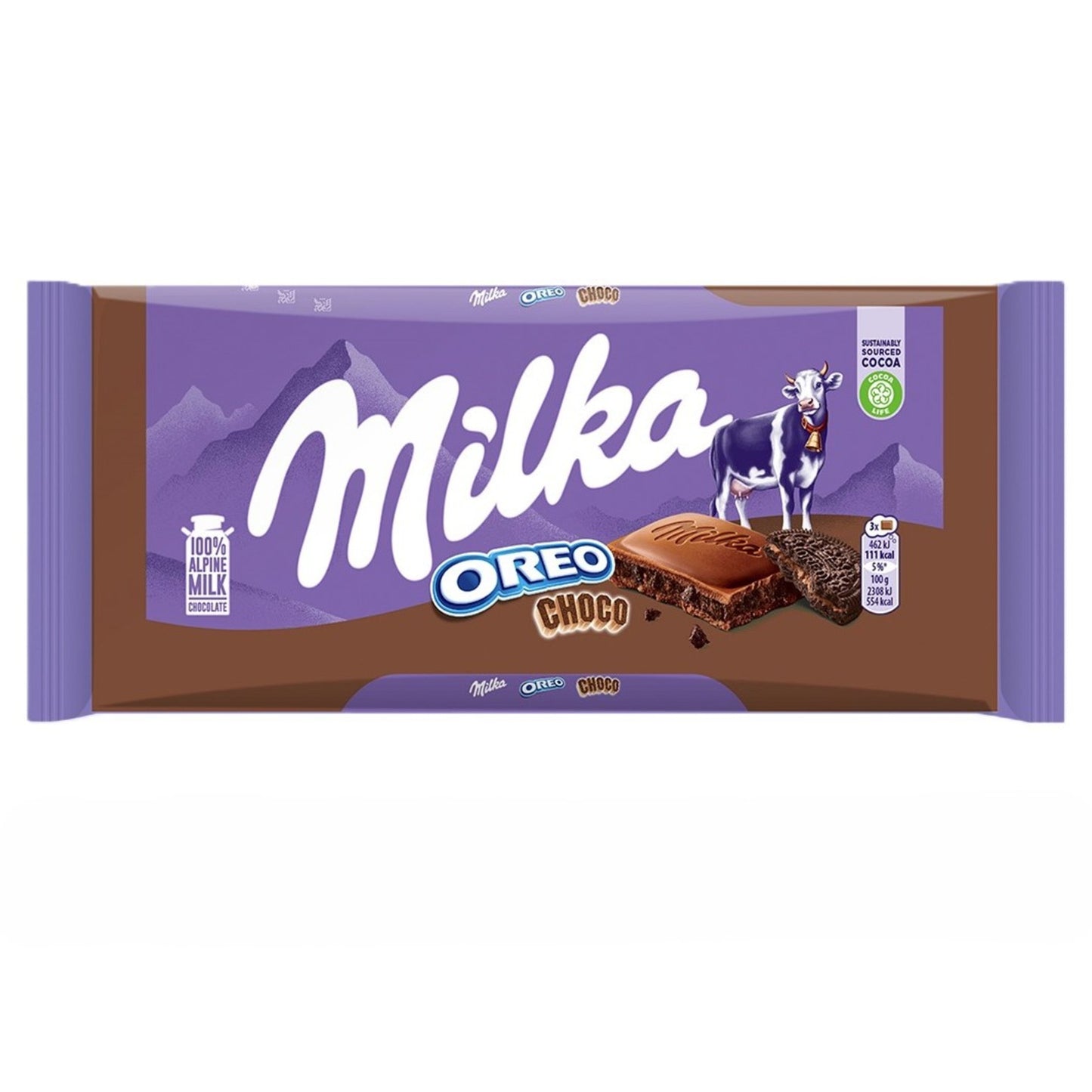 Milka Oreo Milk Chocolate Biscuit Pieces (Sütlü Bisküvi Parçalı Çikolata) 100 G