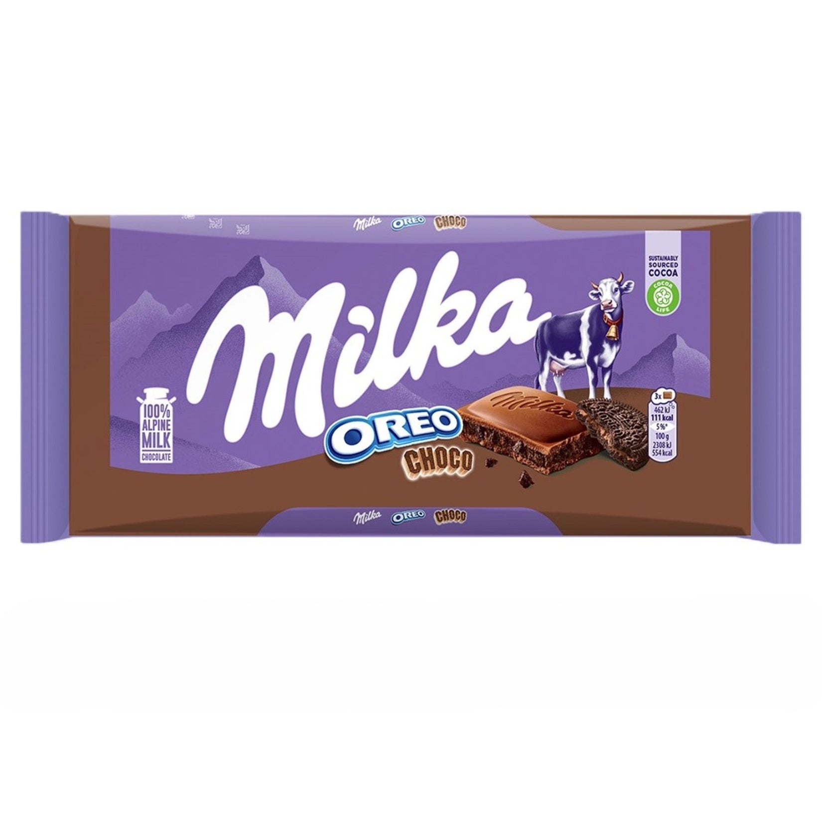 Milka Oreo Milk Chocolate Biscuit Pieces (Sütlü Bisküvi Parçalı Çikolata) 100 G
