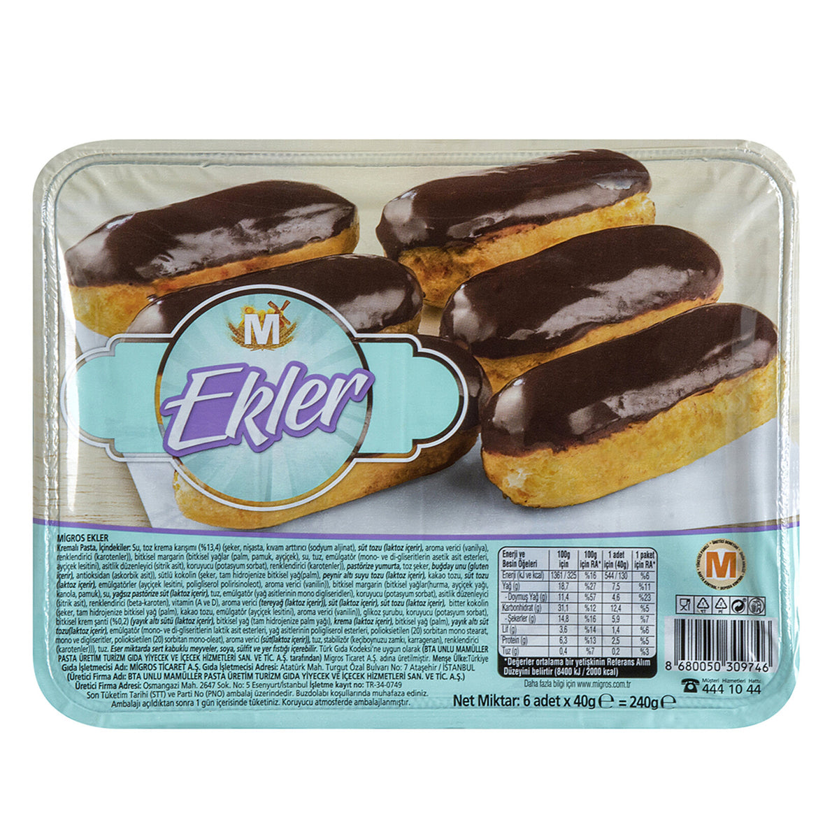 Migros Eclair (Ekler) 240g