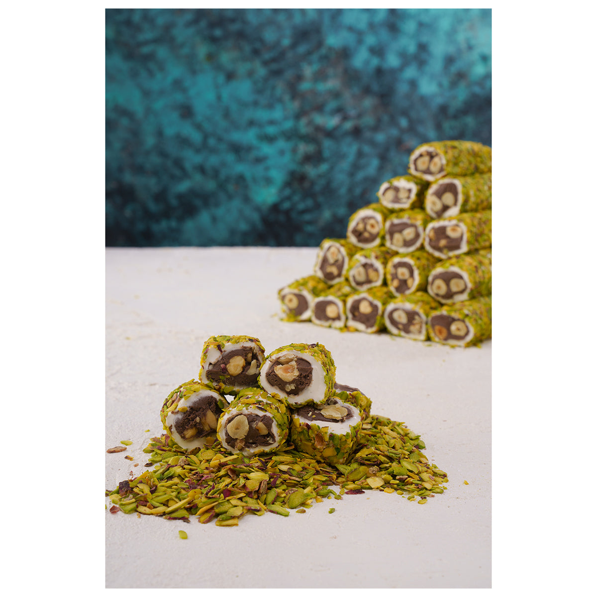 Hürrem Sultan File Pistachio (antep fıstığı) and Hazelnut (fındık) Stuffed Turkish Delight
