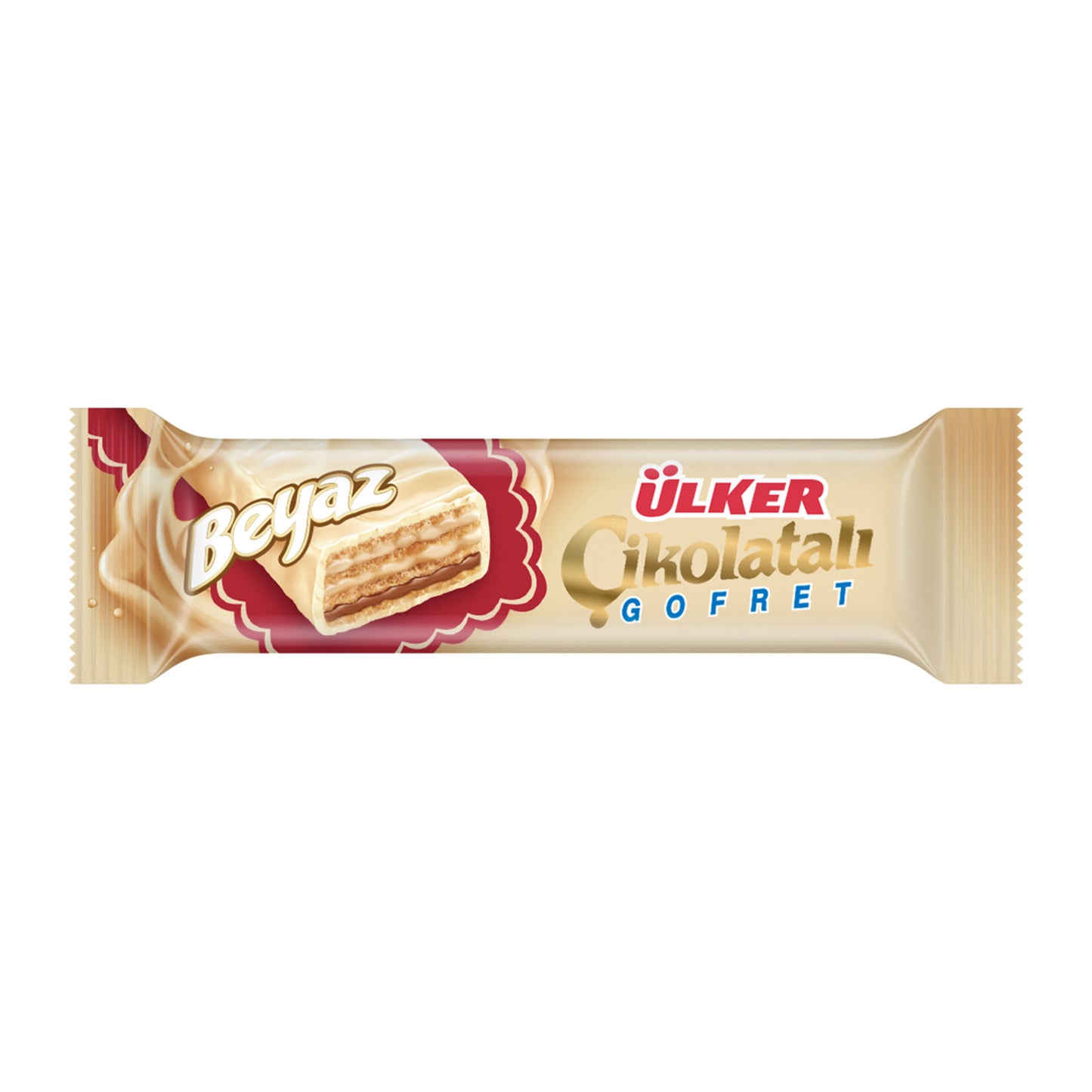 Ülker White Chocolate Hazelnut Cream Wafer (Beyaz Çikolatalı Fındıklı Kremalı Gofret) 35 G