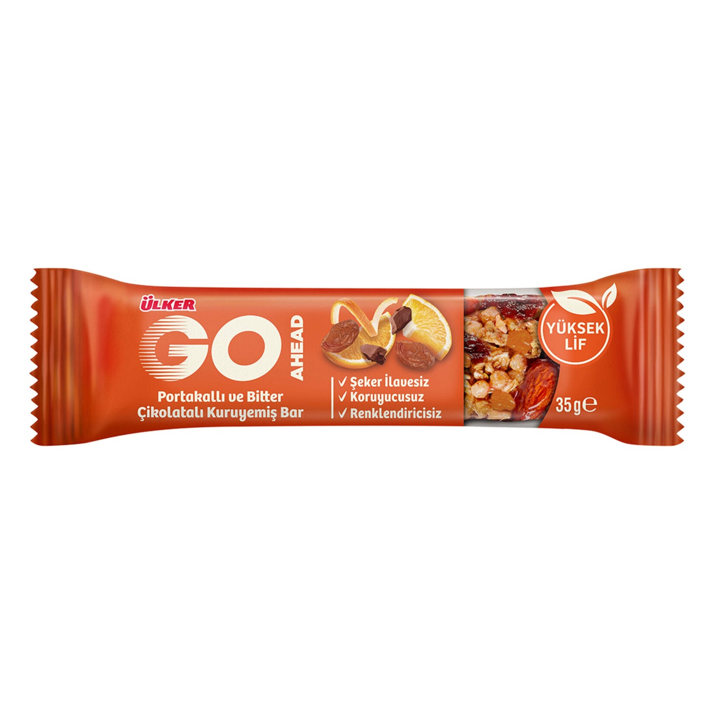 Ülker Go Ahead Orange and Grape Nut Bar 35 G