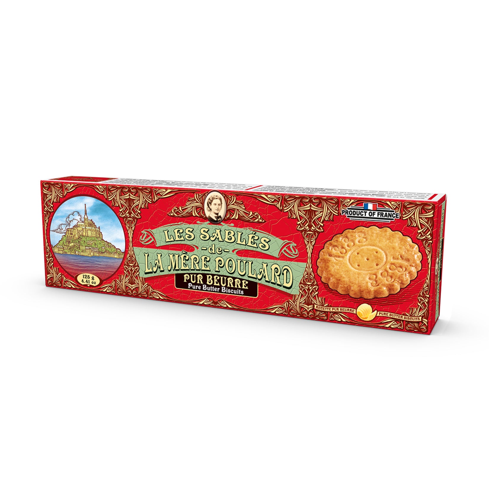 La Mere Poulard Pure Butter Biscuits (Sade Tereyağlı Bisküvi), 125 G