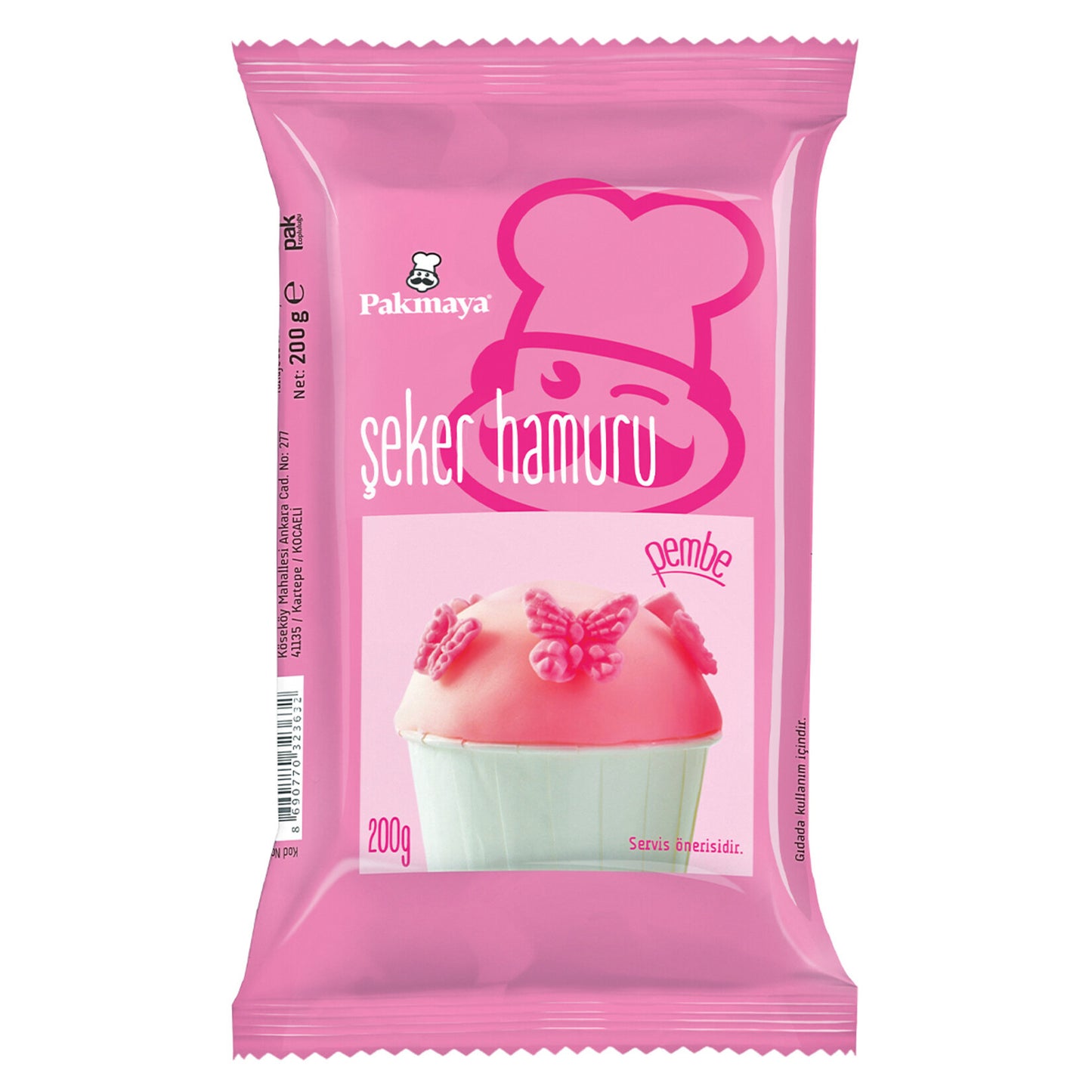 Pakmaya Pink Fondant (Şeker Hamuru) 200g