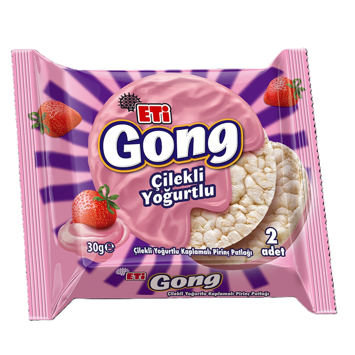 Eti Gong Strawberry Yogurt Coated 30 G