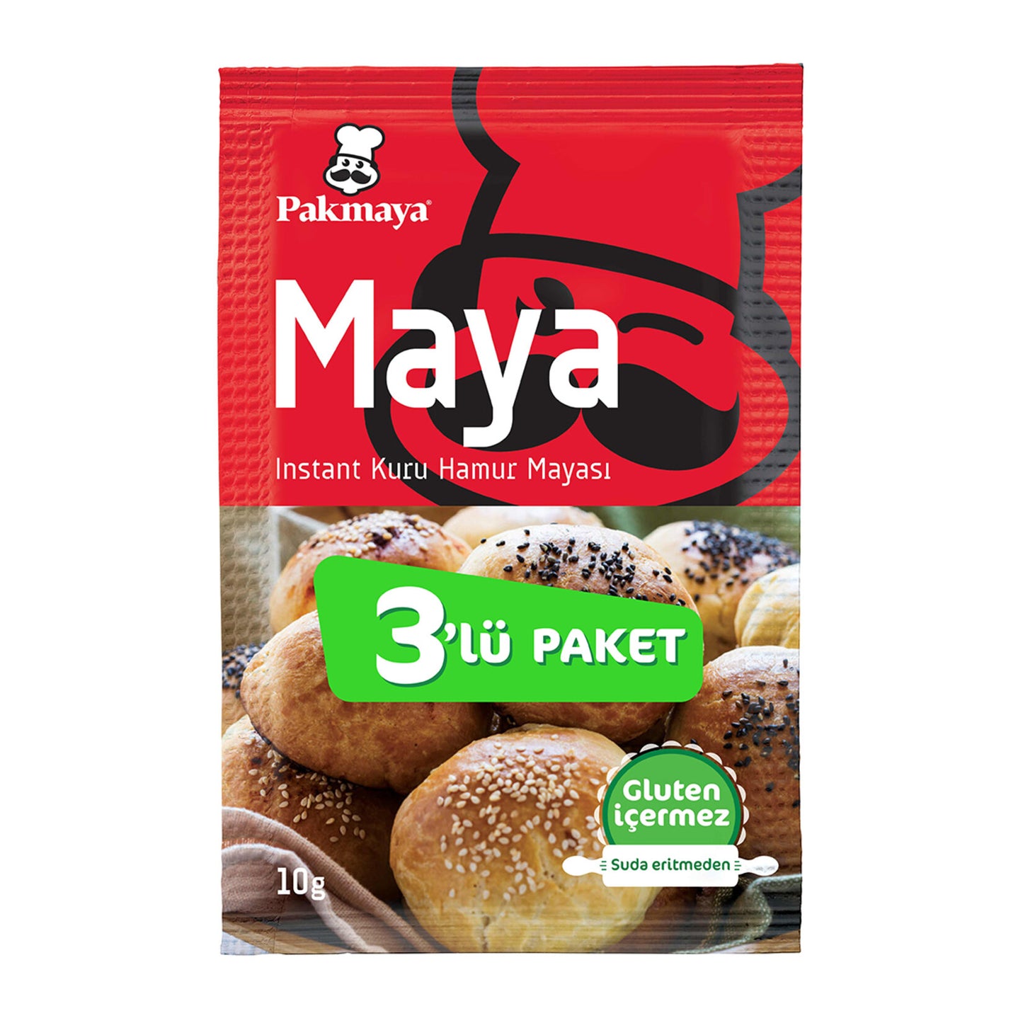 Pakmaya Instant Yeast (Instant Maya) 3-Pack 30g