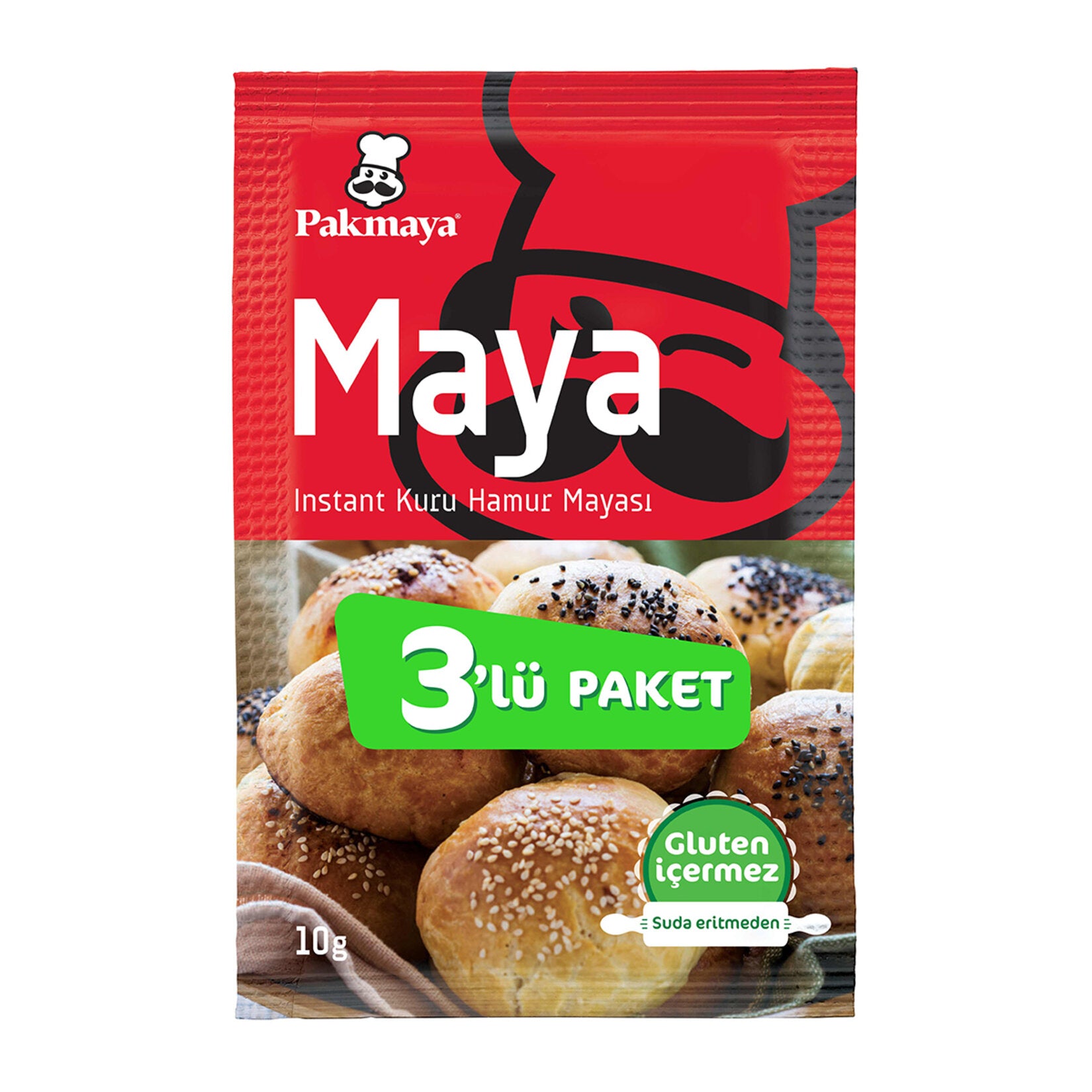 Pakmaya Instant Yeast (Instant Maya) 3-Pack 30g