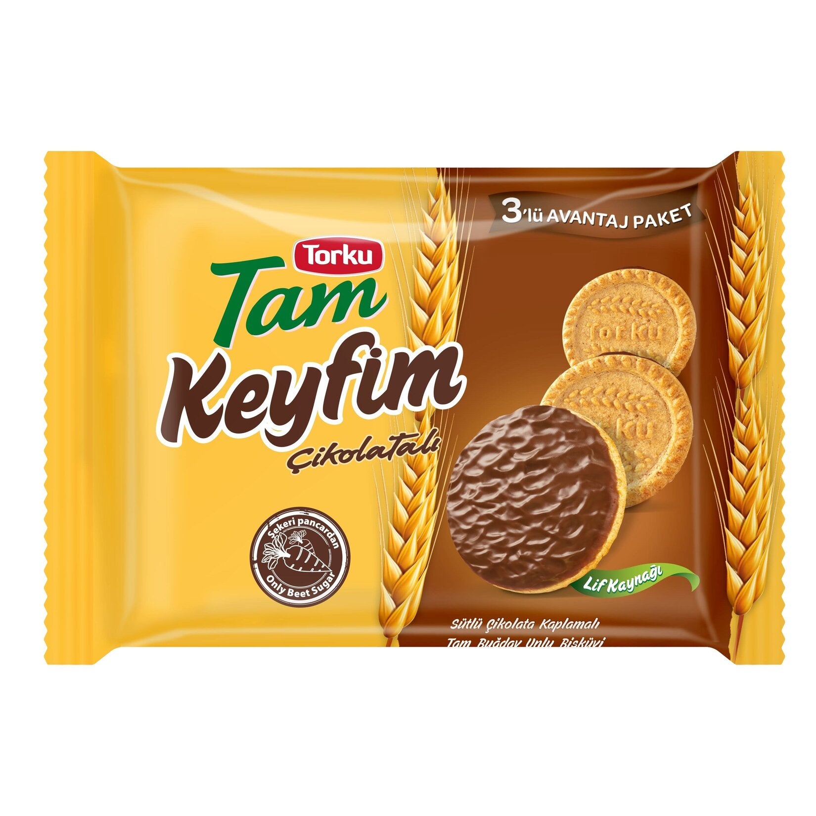 Torku Tam Keyfim Chocolate Coated Biscuit 3-Pack 84g