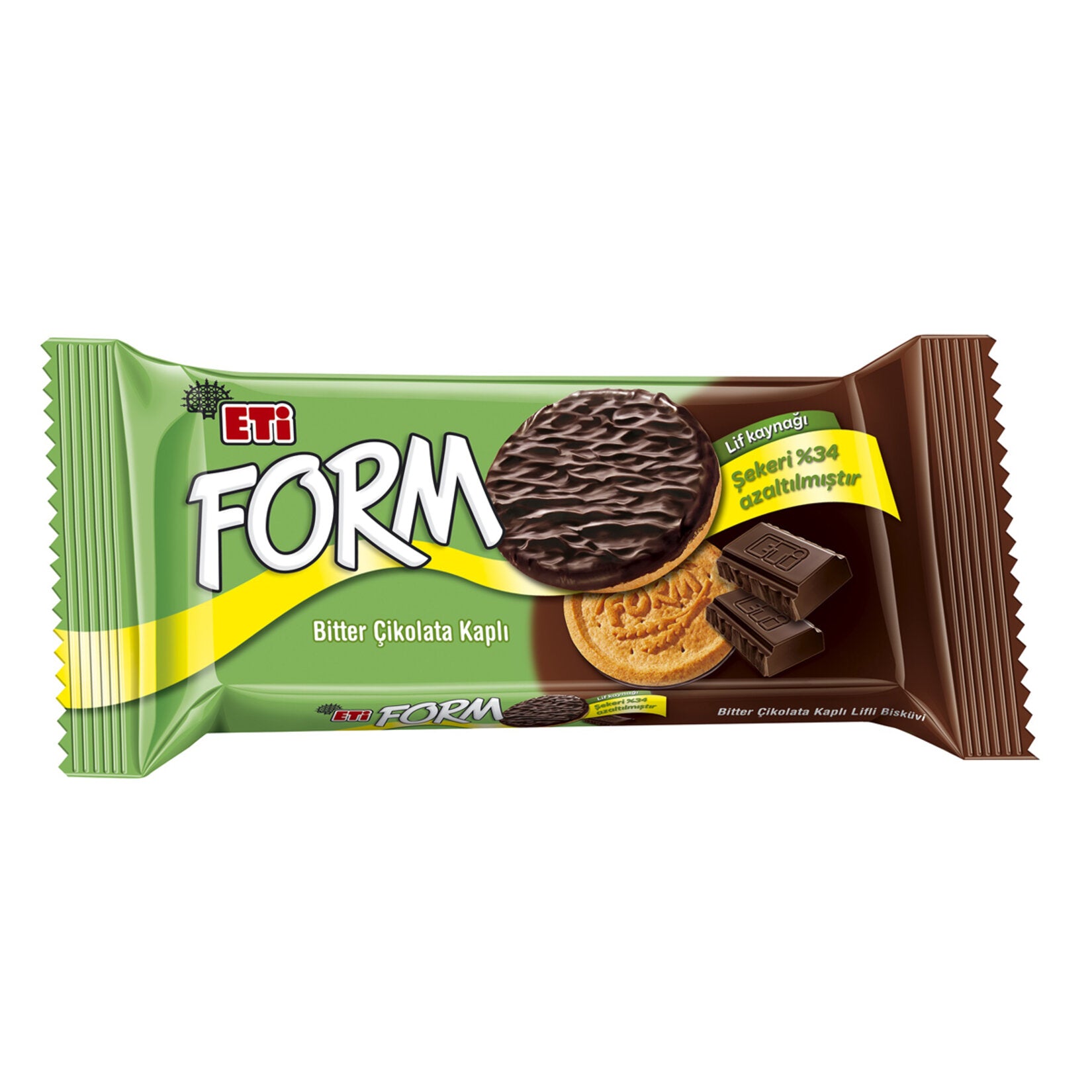 Eti Form Dark Chocolate Coated Fiber Biscuit 50 G