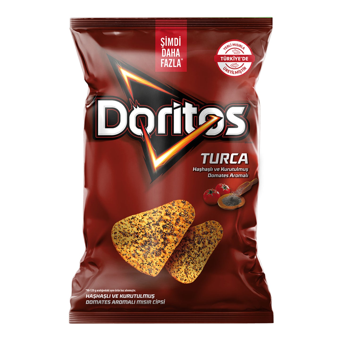 Doritos Poppy Seed and Tomato Corn Chips Super Size 130g
