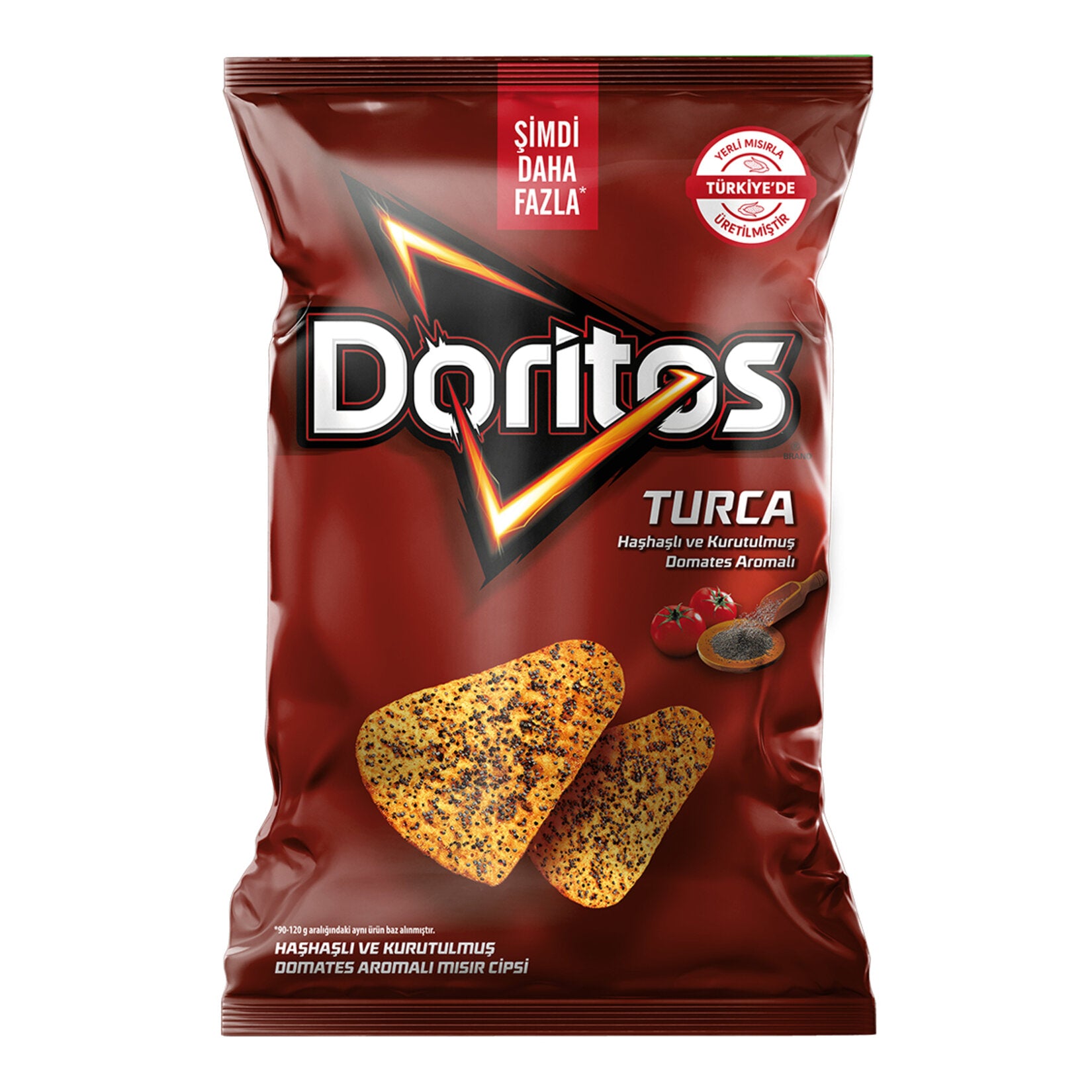Doritos Poppy Seed and Tomato Corn Chips Super Size 130g