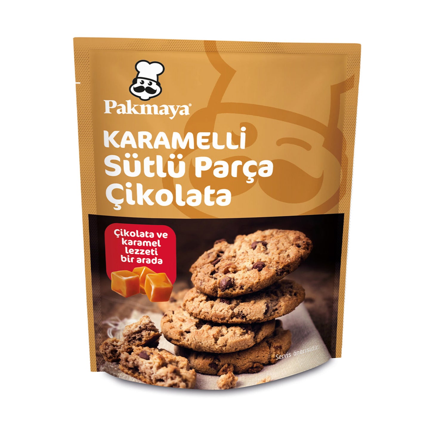 Pakmaya Caramel Milk Chocolate Pieces (Karamelli Sütlü Parça Çikolata) 70g