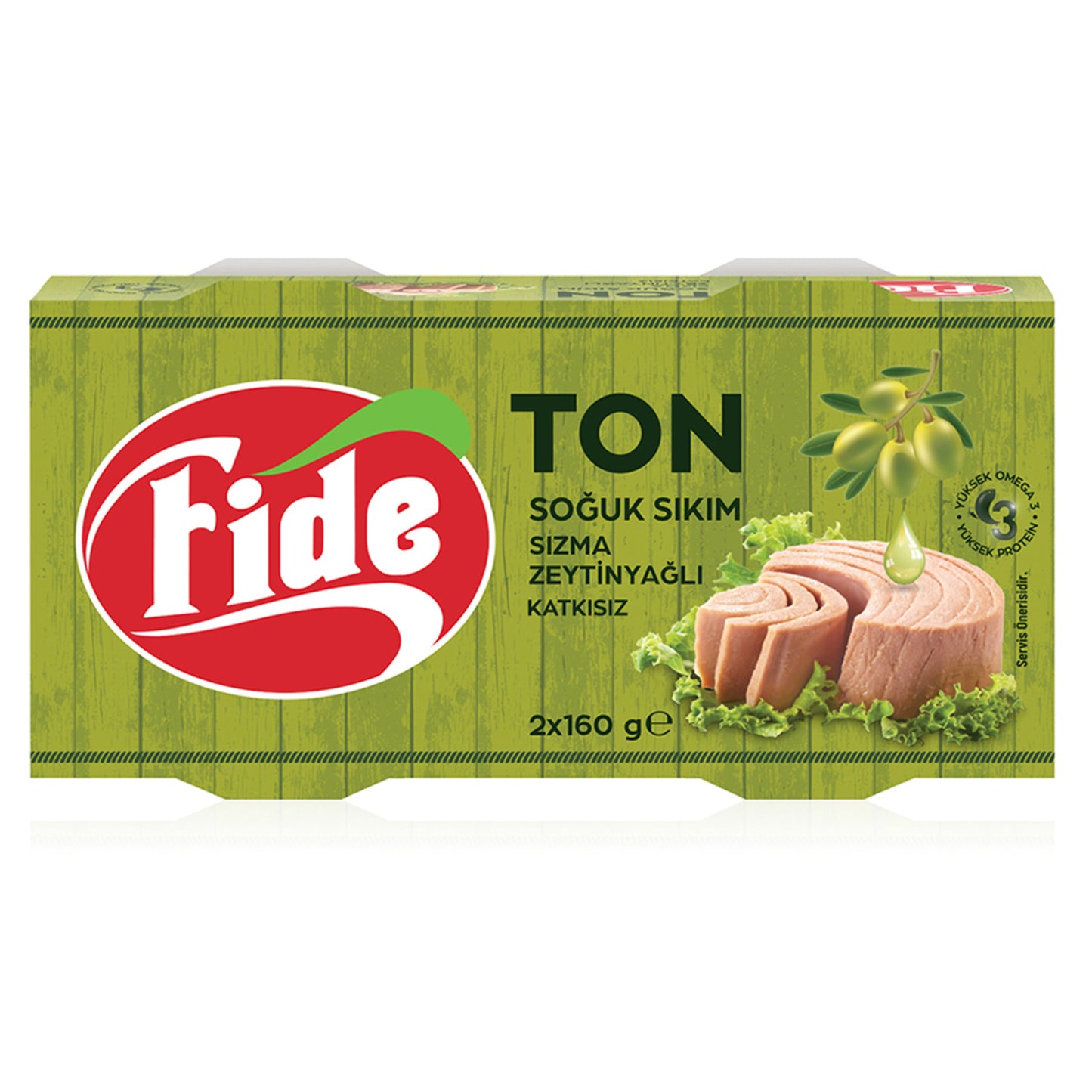 Fide Ton Soğuk Sıkım Sızma Zeytinyağlı 2 x 160 G