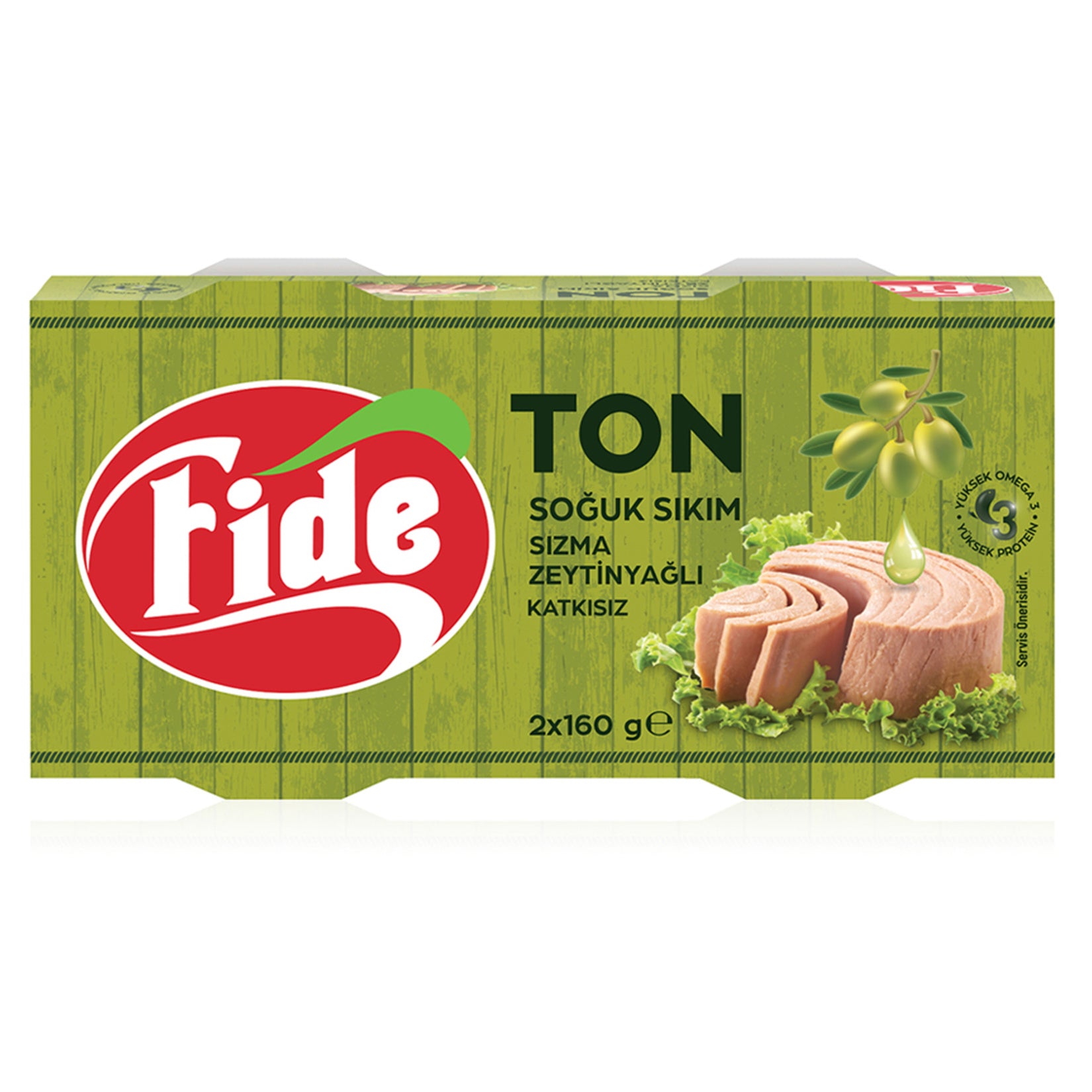 Fide Ton Soğuk Sıkım Sızma Zeytinyağlı 2 x 160 G