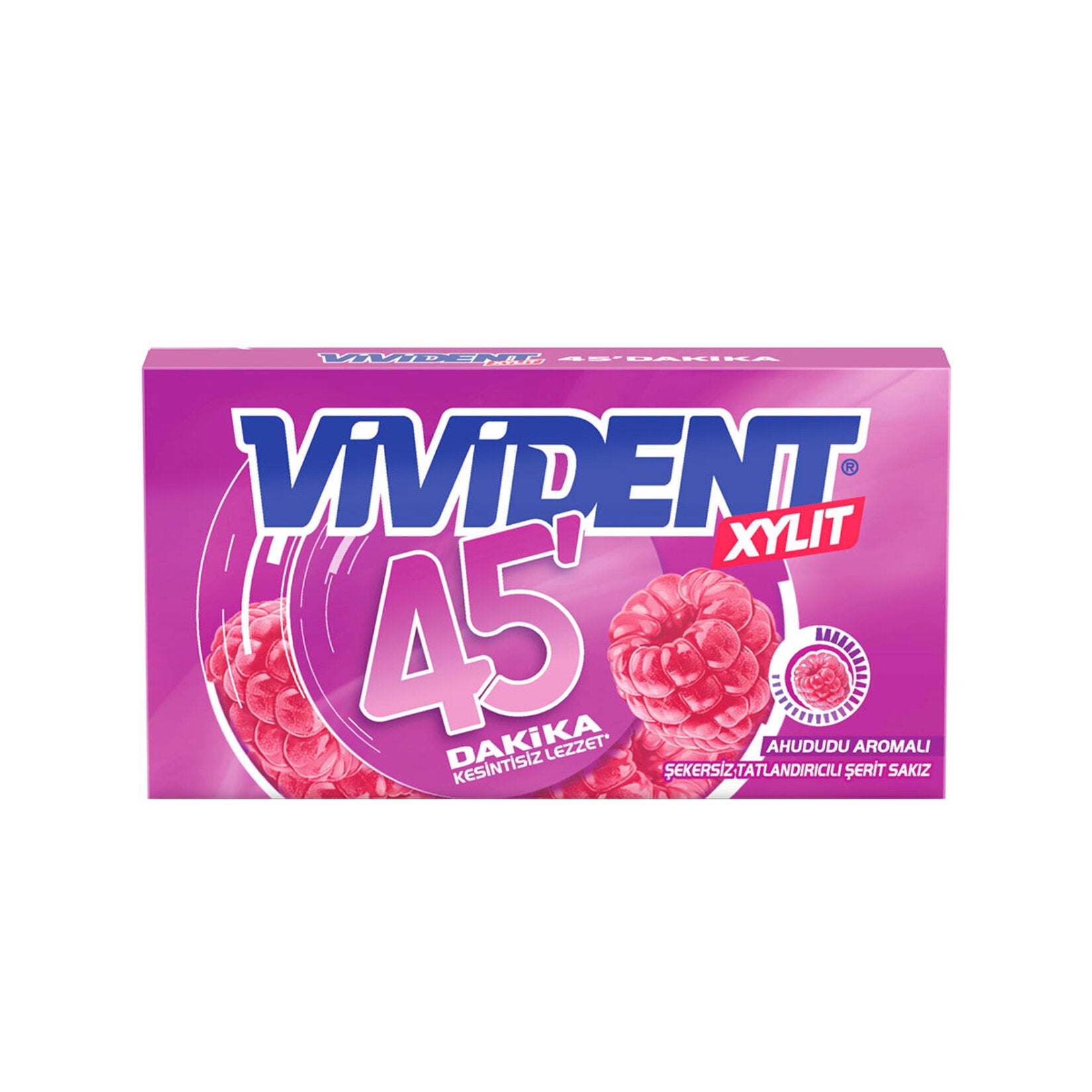 Vivident 45 Minute Raspberry Flavored Gum 26g