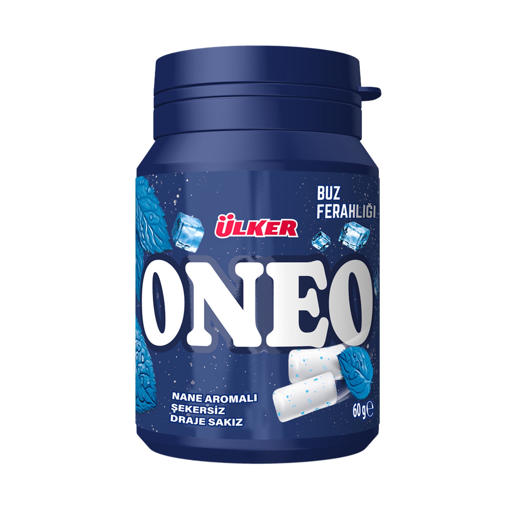 Oneo Mint Flavored Bottle Dragee Gum 60 G