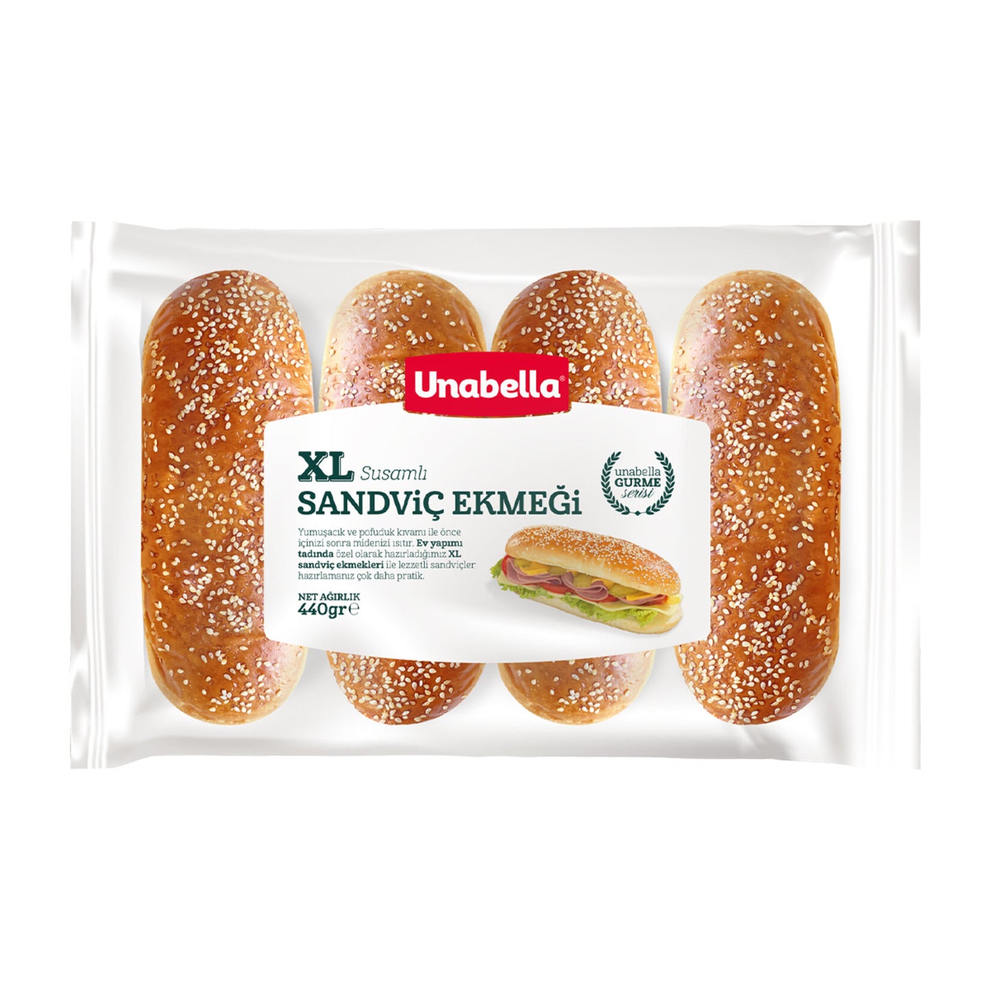 Unabella Xl Susamlı Sandviç Ekmeği 4 x 110 G
