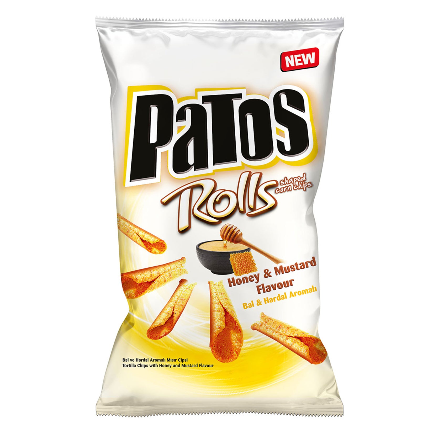 Patos Rolls Bal & Hardal Aromalı Mısır Cipsi 135 G