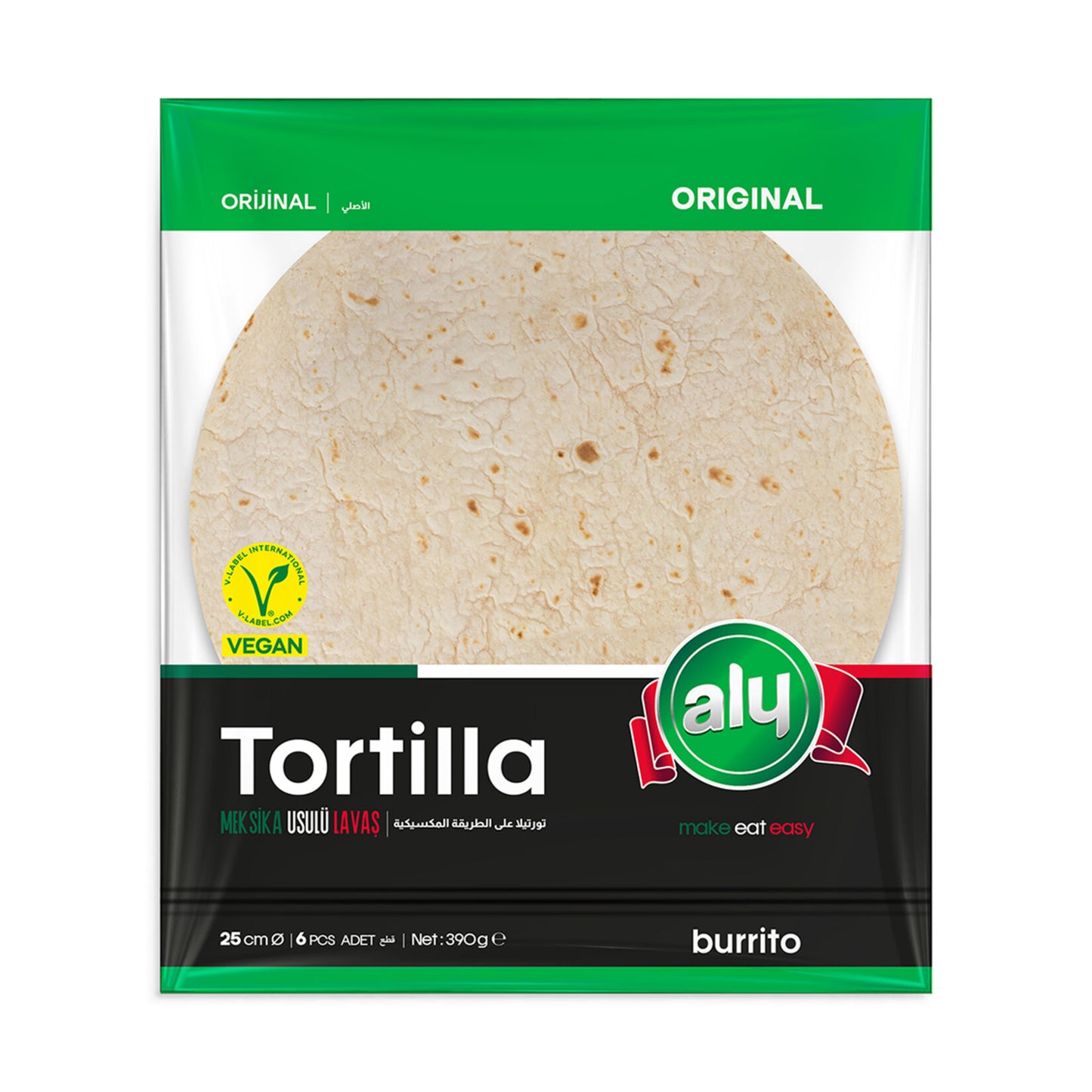 Aly Tortilla Flatbread (Tortilla Lavaş) 25 Cm 6-Pack 390g