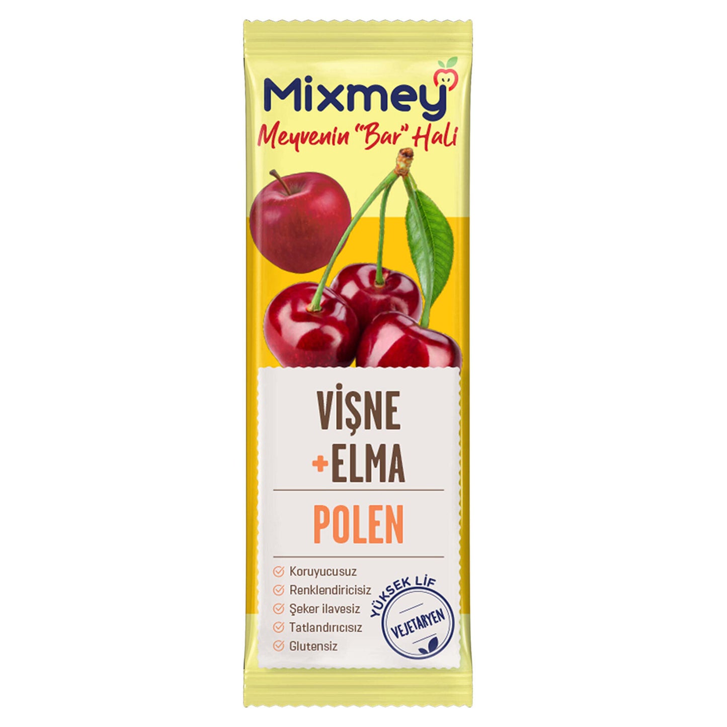 Mixmey Bee Elma Vişne Polen Meyve Bar 25 G