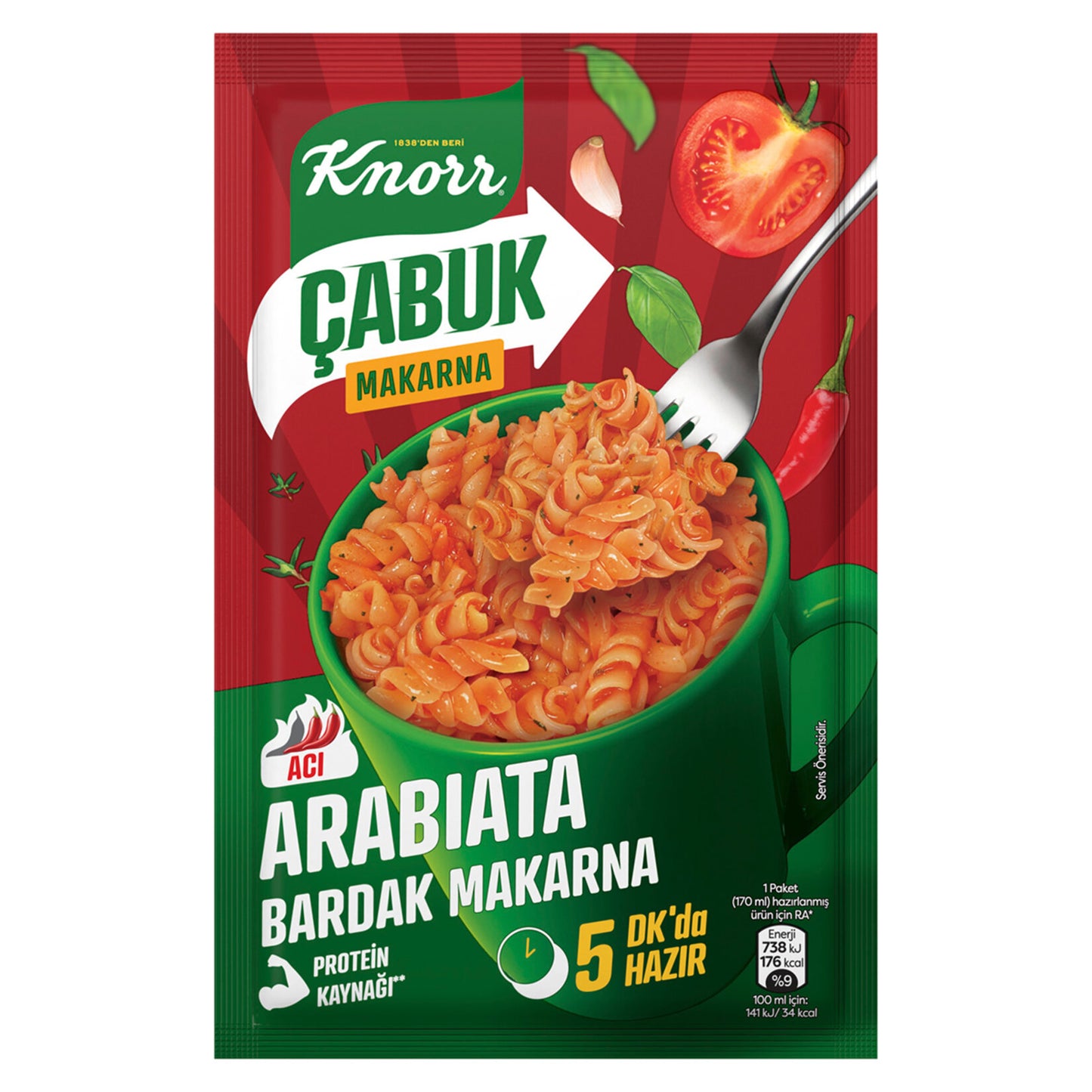 Knorr Çabuk Arabiata Bardak Makarna 48 G