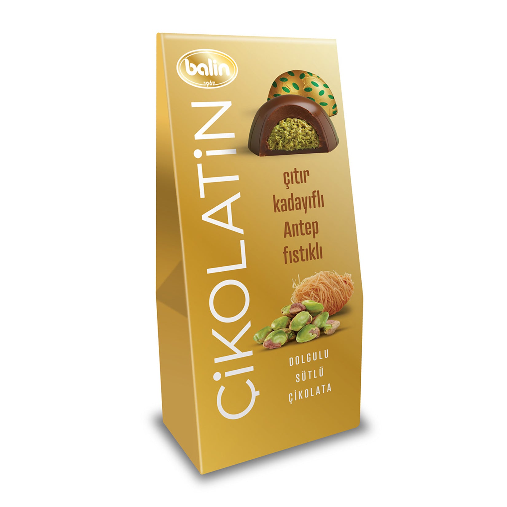 Balin Chocolate Kadayıf with Pistachio Filling Milk Chocolate 300g
