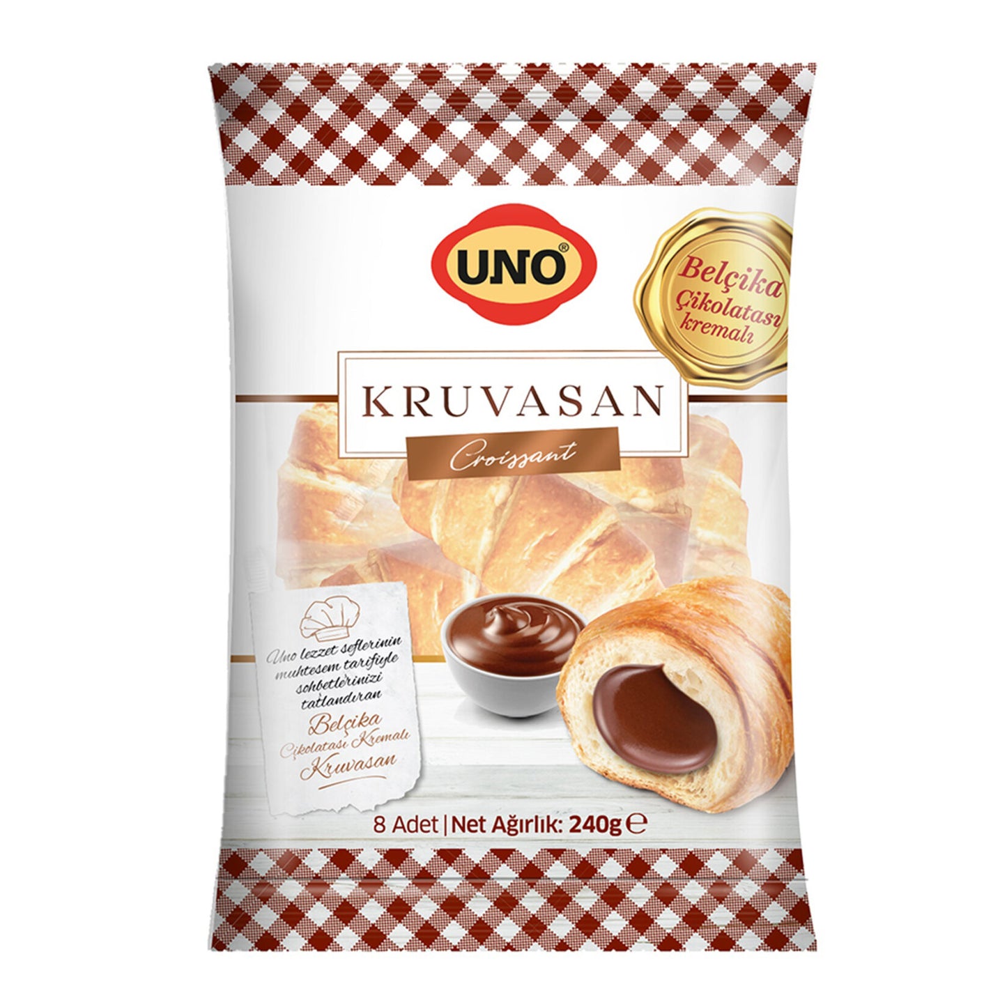 Uno Çikolata Kremalı Kruvasan 8'li 240 G