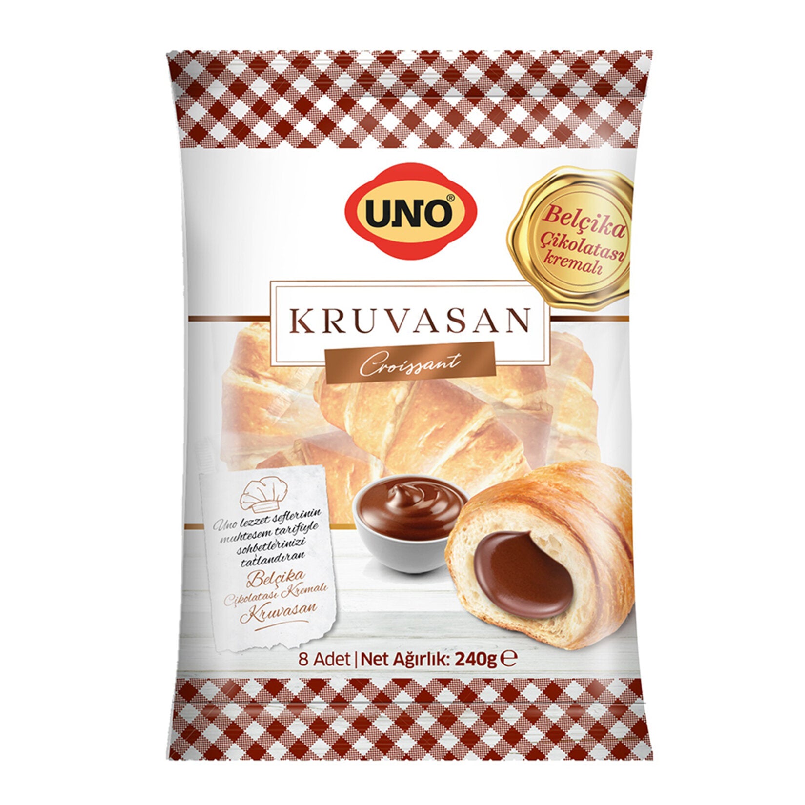 Uno Çikolata Kremalı Kruvasan 8'li 240 G