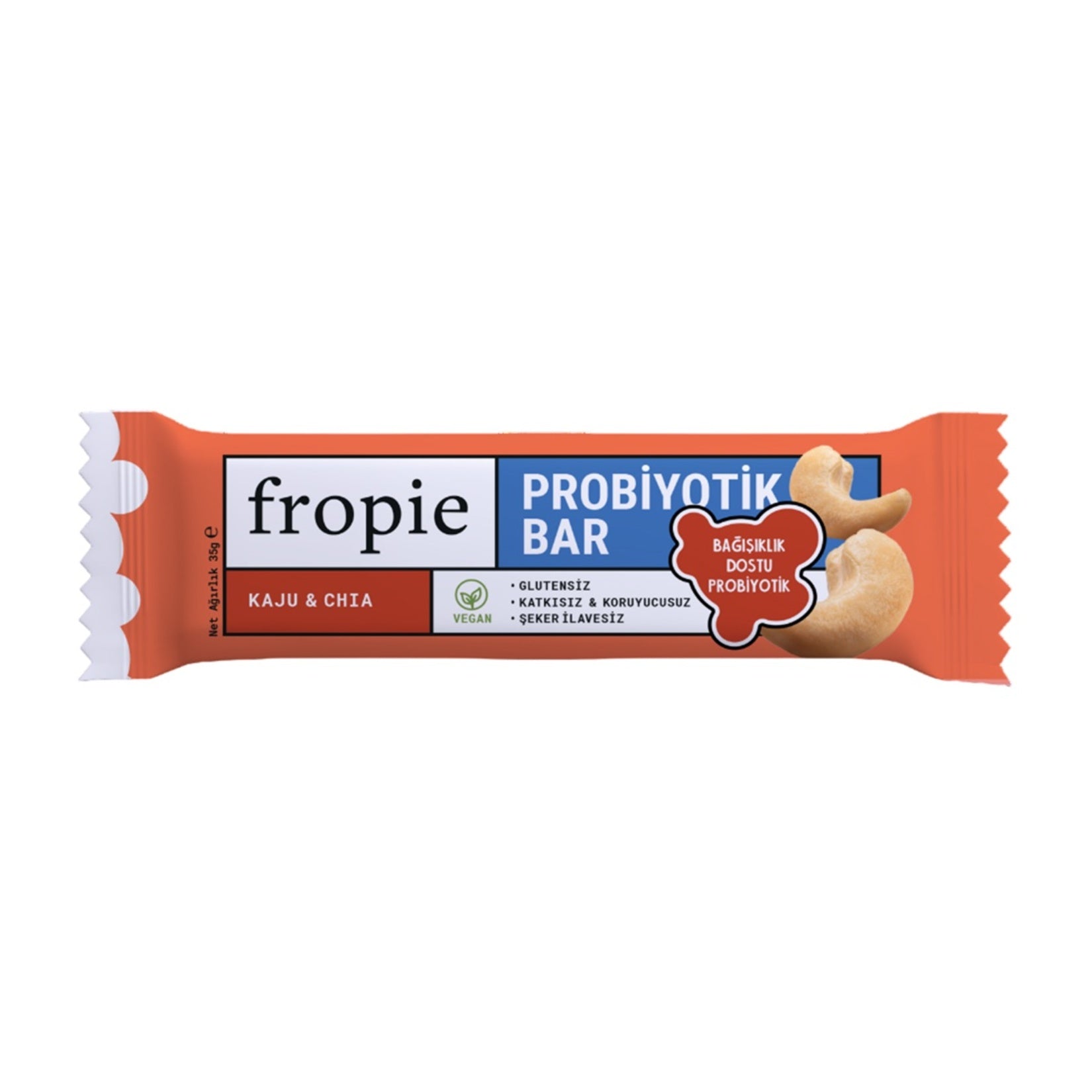 Fropie Cashew (Kaju) & Chia Probiotic Bar 35g