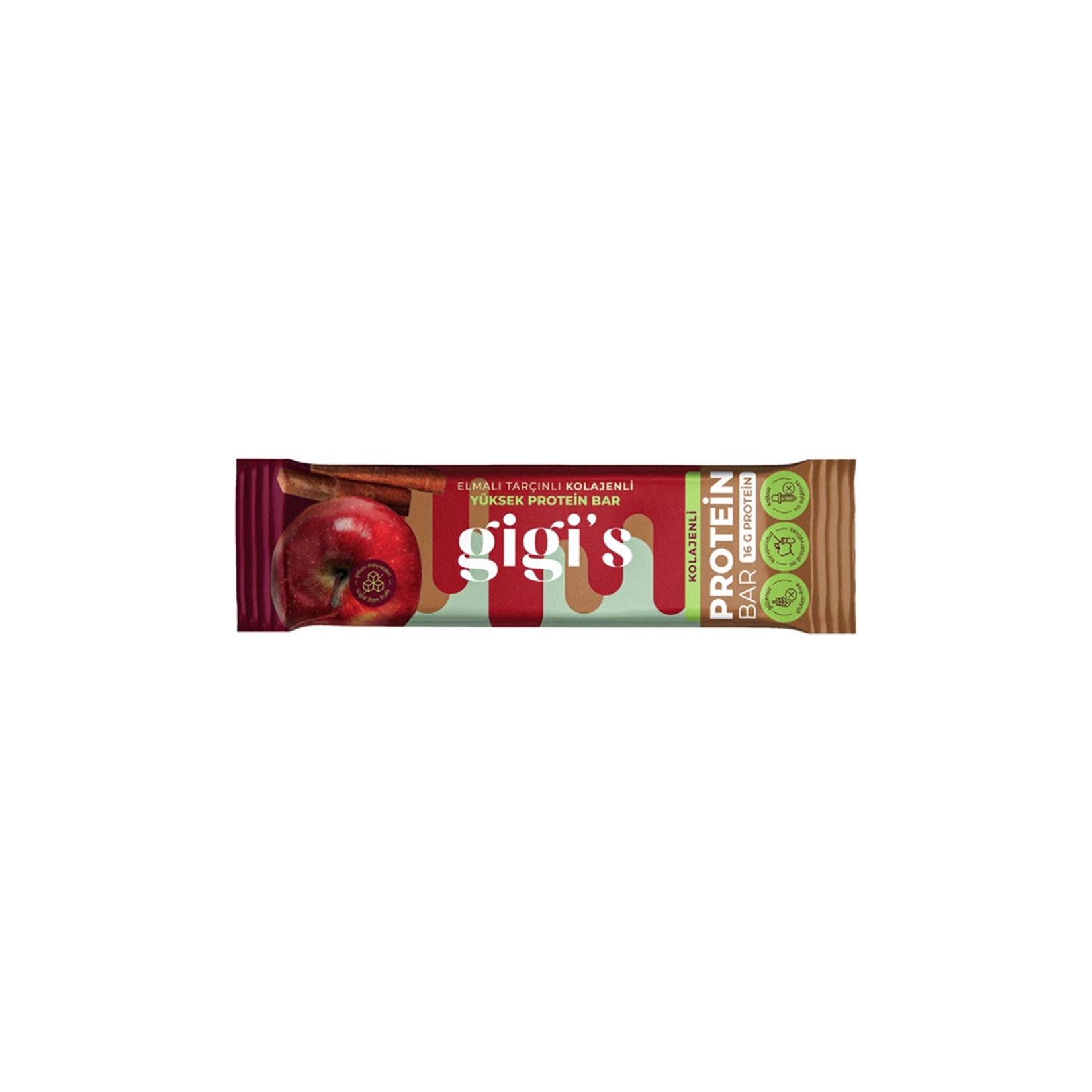 Gigi's Apple Cinnamon Collagen Protein Bar 50g