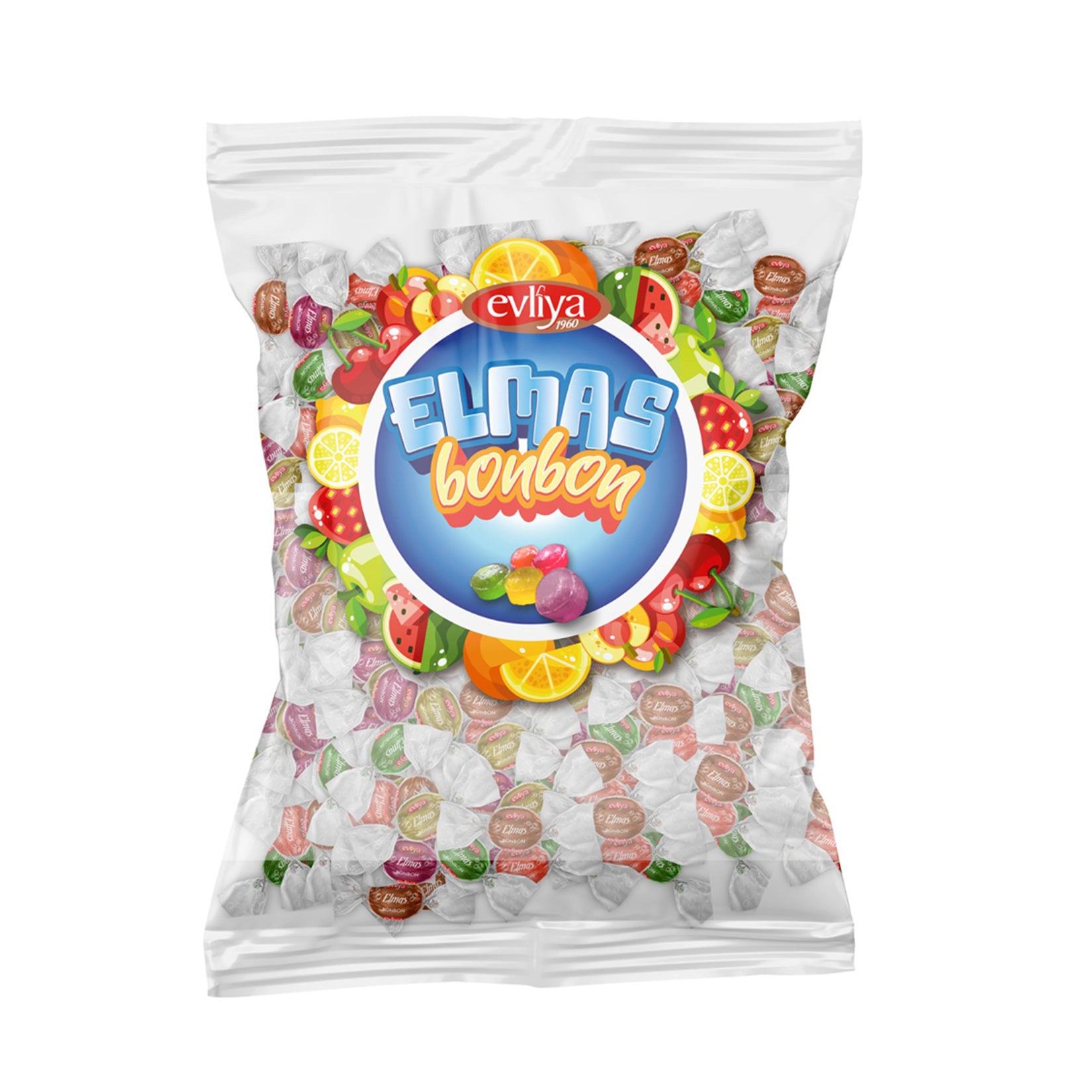Evliya Diamond Fruit Flavored Hard Candy (Elmas Meyve Aromalı Sert Şeker) 500 G