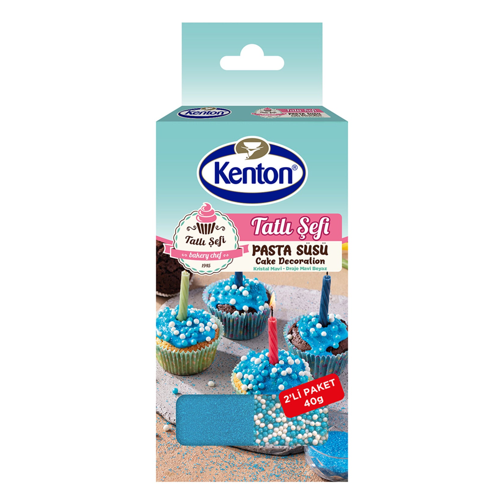 Kenton Pas Süs Kristal Mavi Draje Mavi Beyaz 40 G