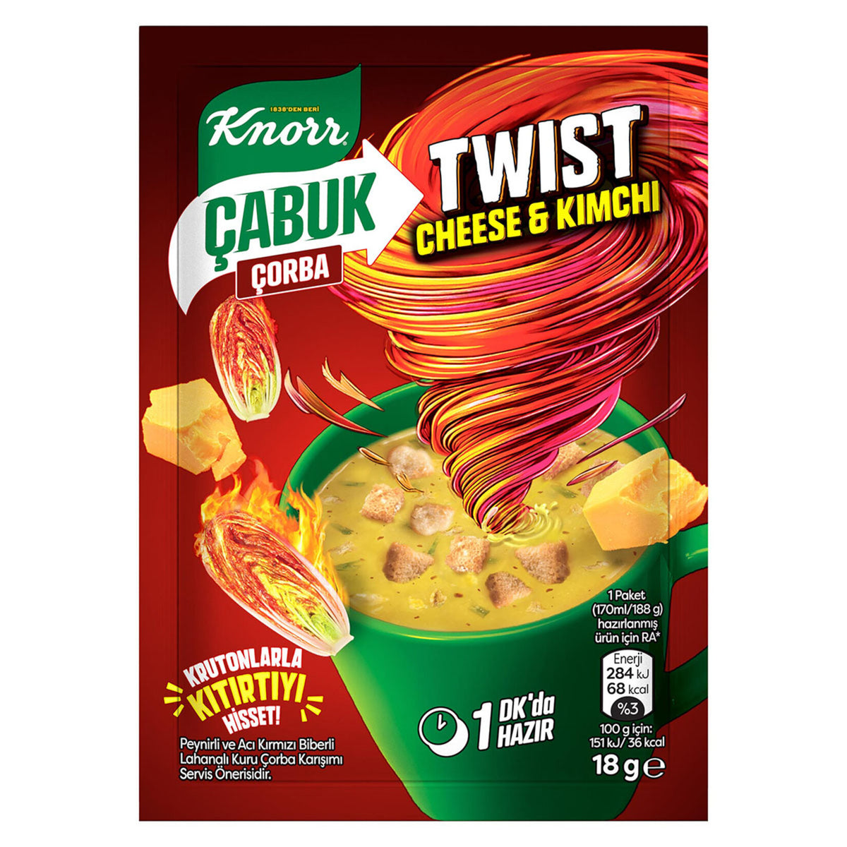 Knorr Quick Soup Twist Cheese Kimchi 18g