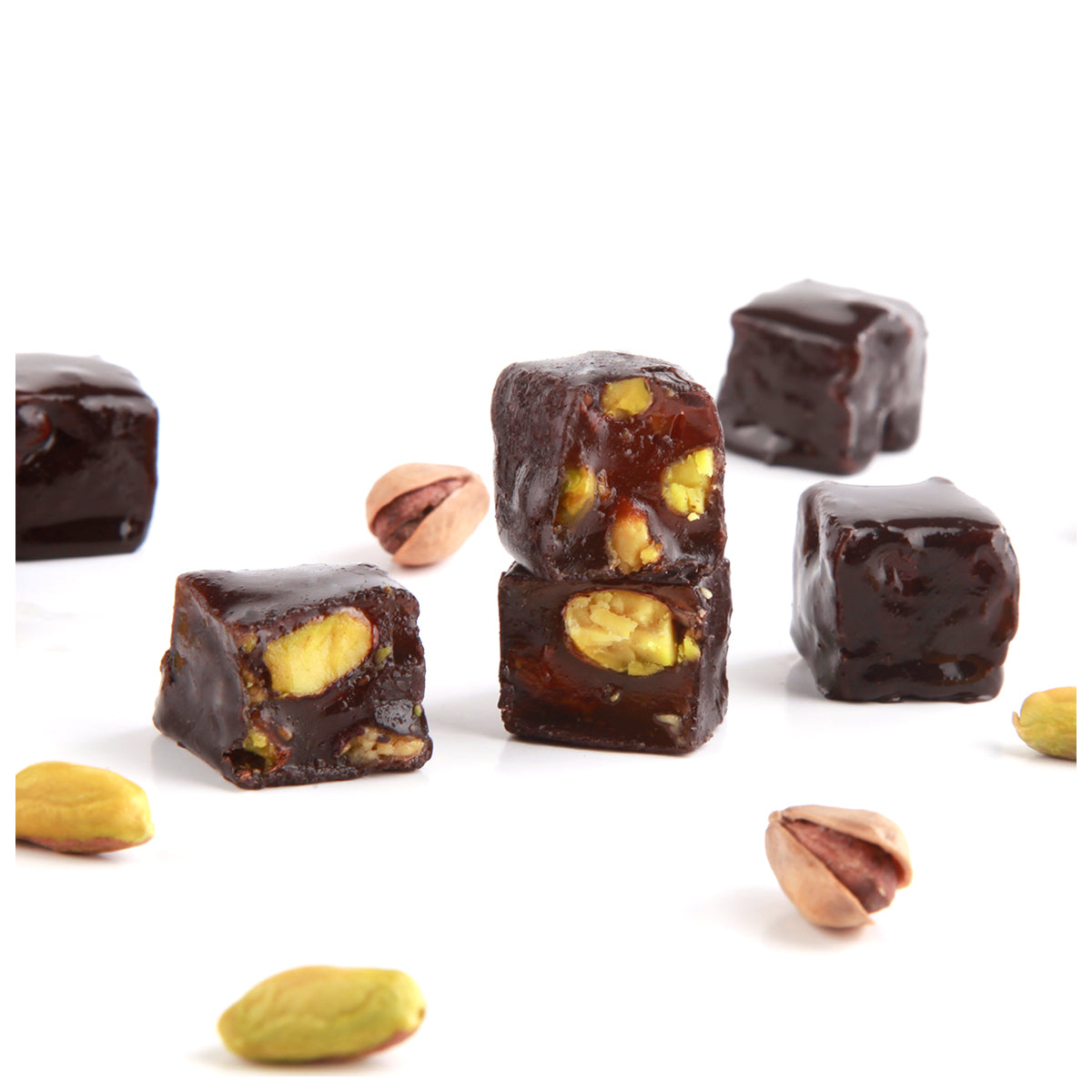 Bitter Chocolate Covered Pistachio Delight (Bitter Çikolata Kaplı Antep Fıstıklı Lokum) Kg