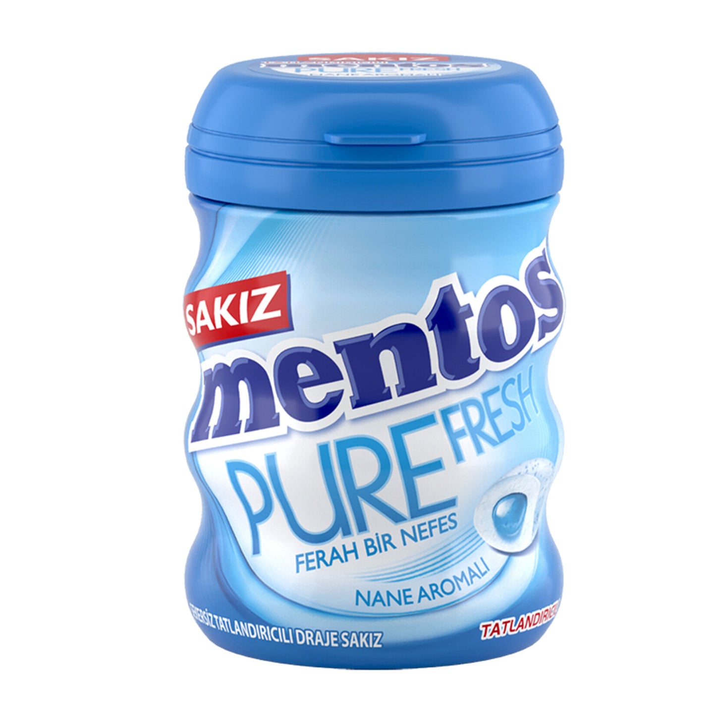 Mentos Pure Fresh Mint Flavored Dragee Gum (Draje Sakız), 60 G