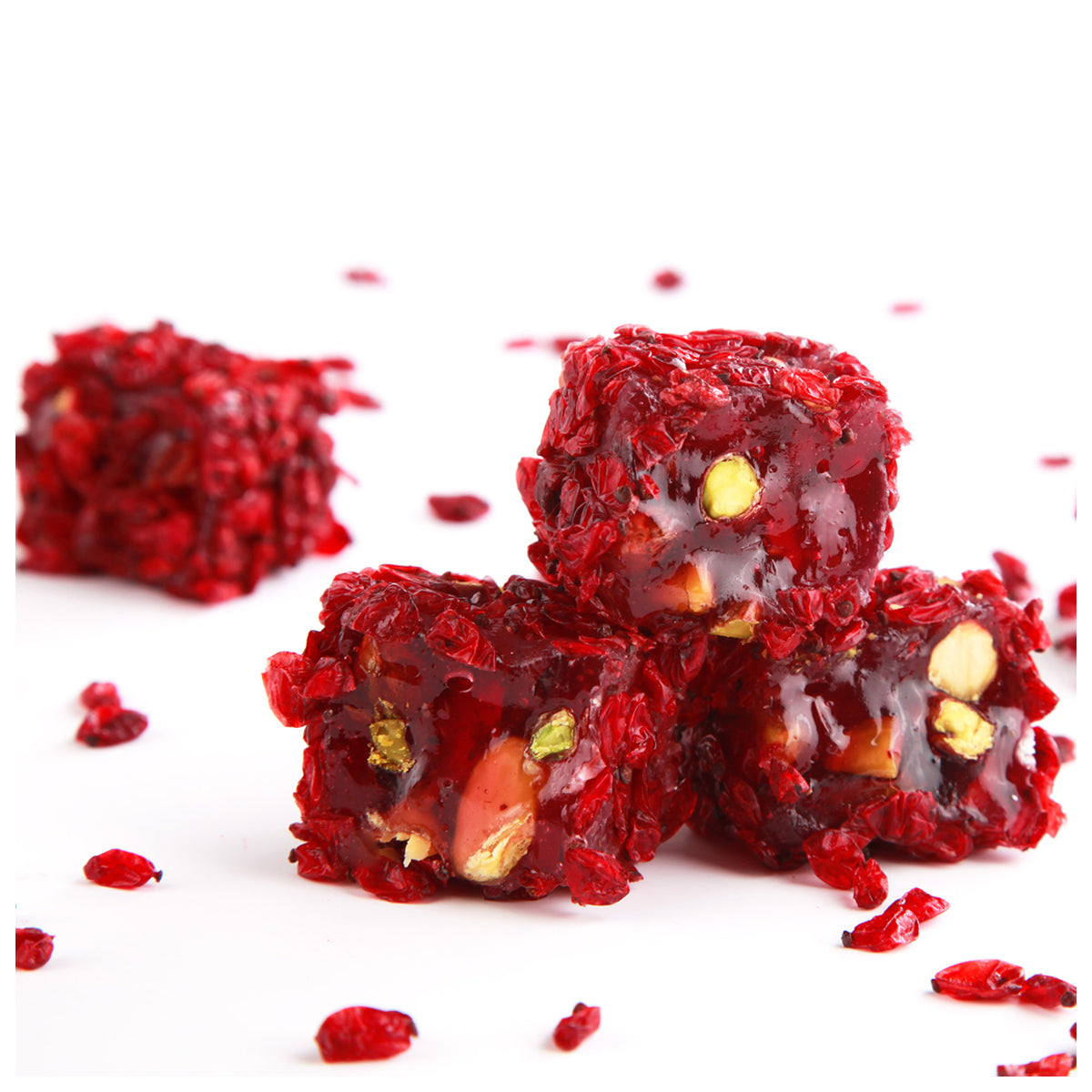 Zereshk Coated Pistachio Delight (Zereşk Kaplı Antep Fıstıklı Lokum) Kg