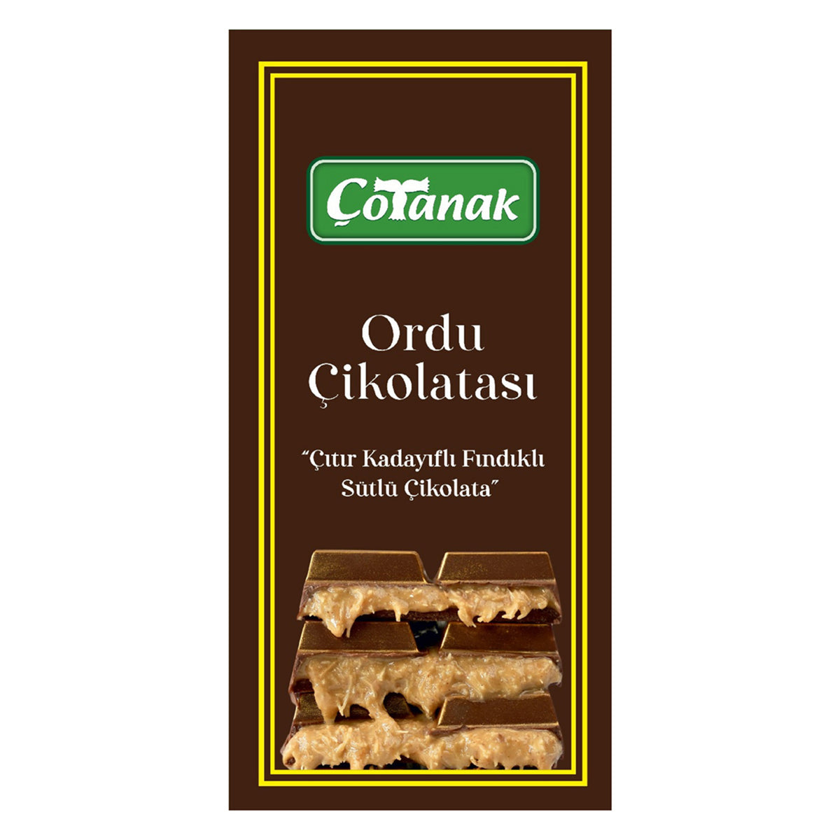 Çotanak Ordu Hazelnut Cream Crispy Kadayıf Filled Chocolate 100g