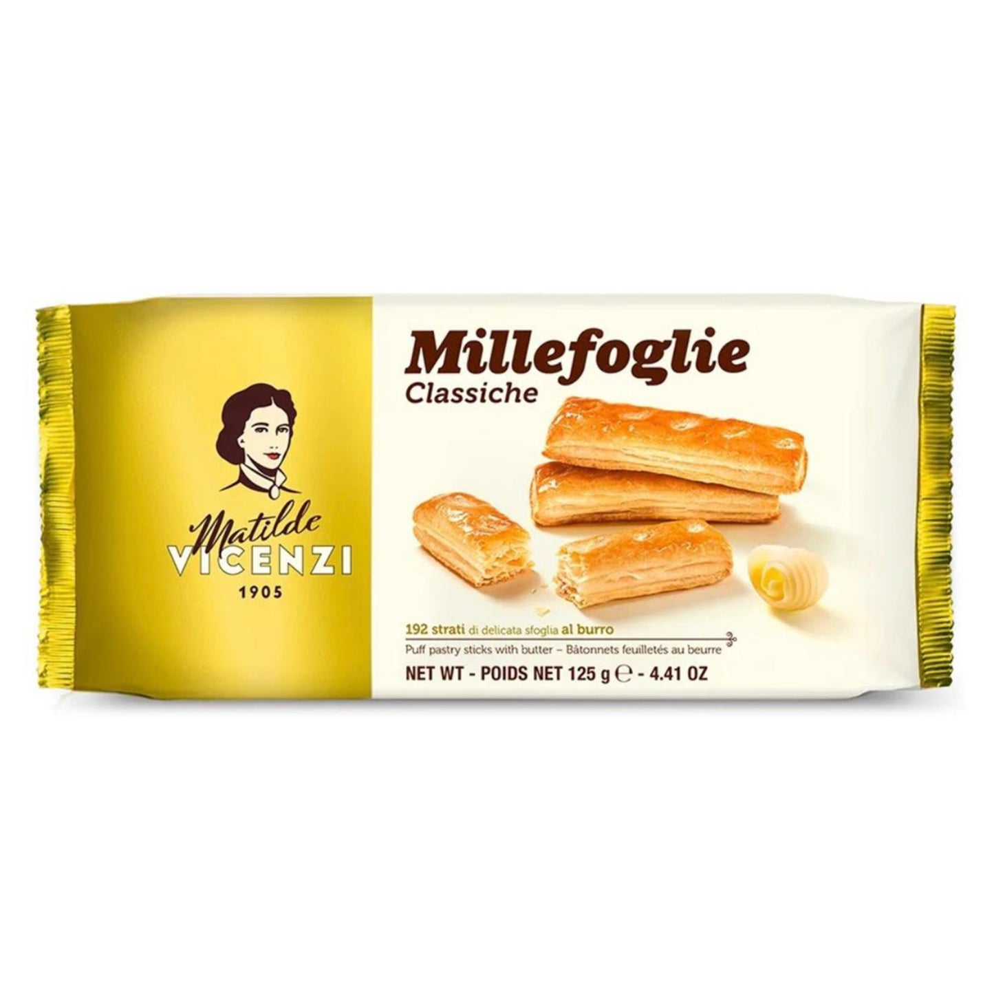 Matilde Vicenzi Butter Puff Pastry Sticks (Tereyağlı Milföy Çubukları) 125 G