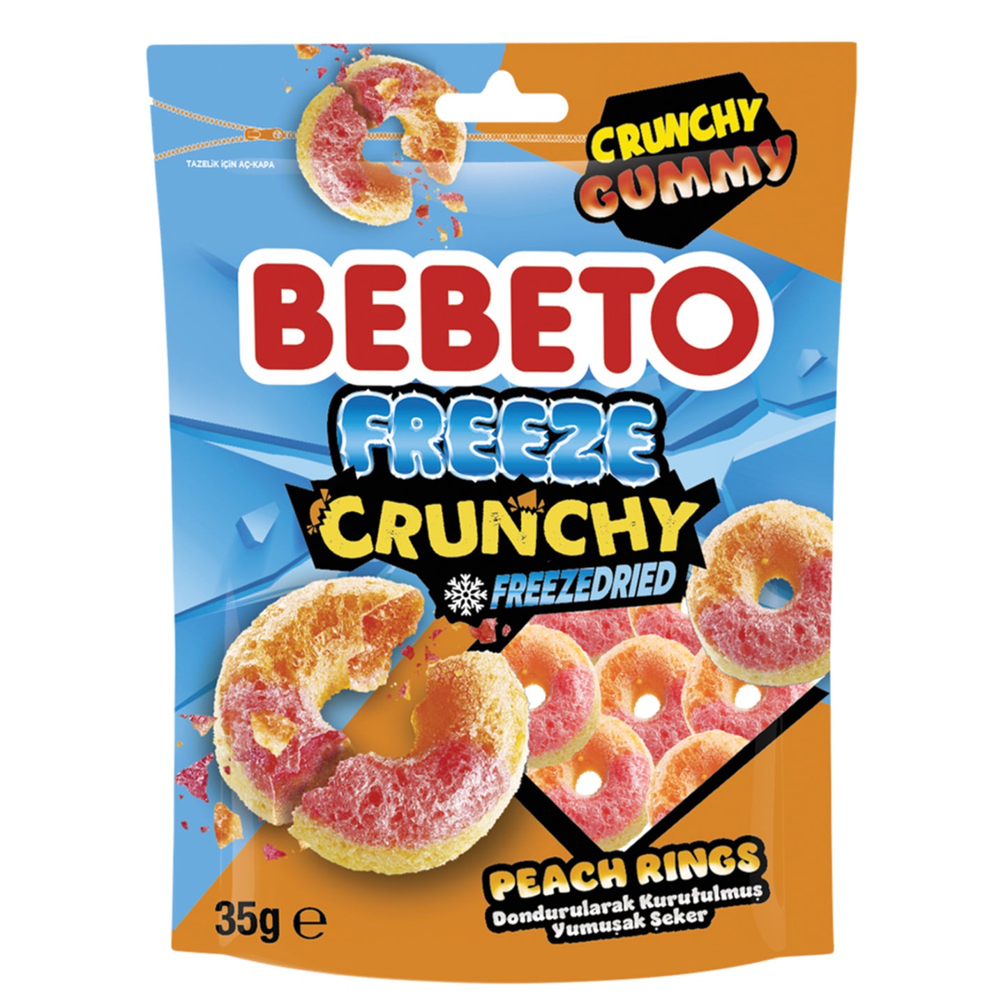 Bebeto Freeze Crunchy Peach (Şeftali) 35 G