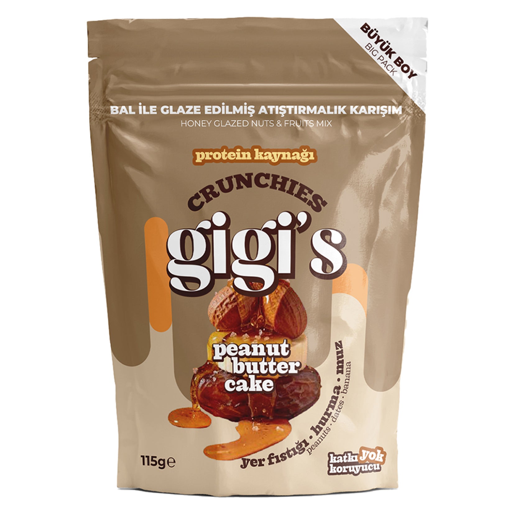 Gigi's Peanut (Yer Fıstığı) Date (Hurma) Banana (Muz) Snack (Atıştırmalık) 115 G