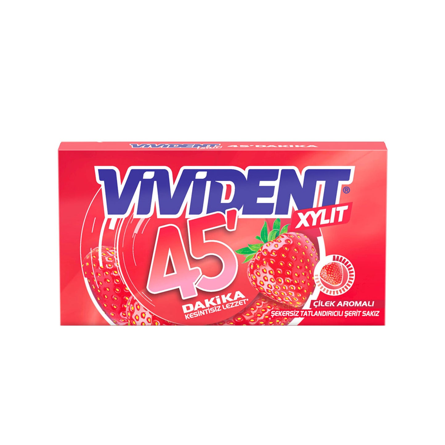 Vivident 45Dk Wallet Strawberry Flavored Gum 26g