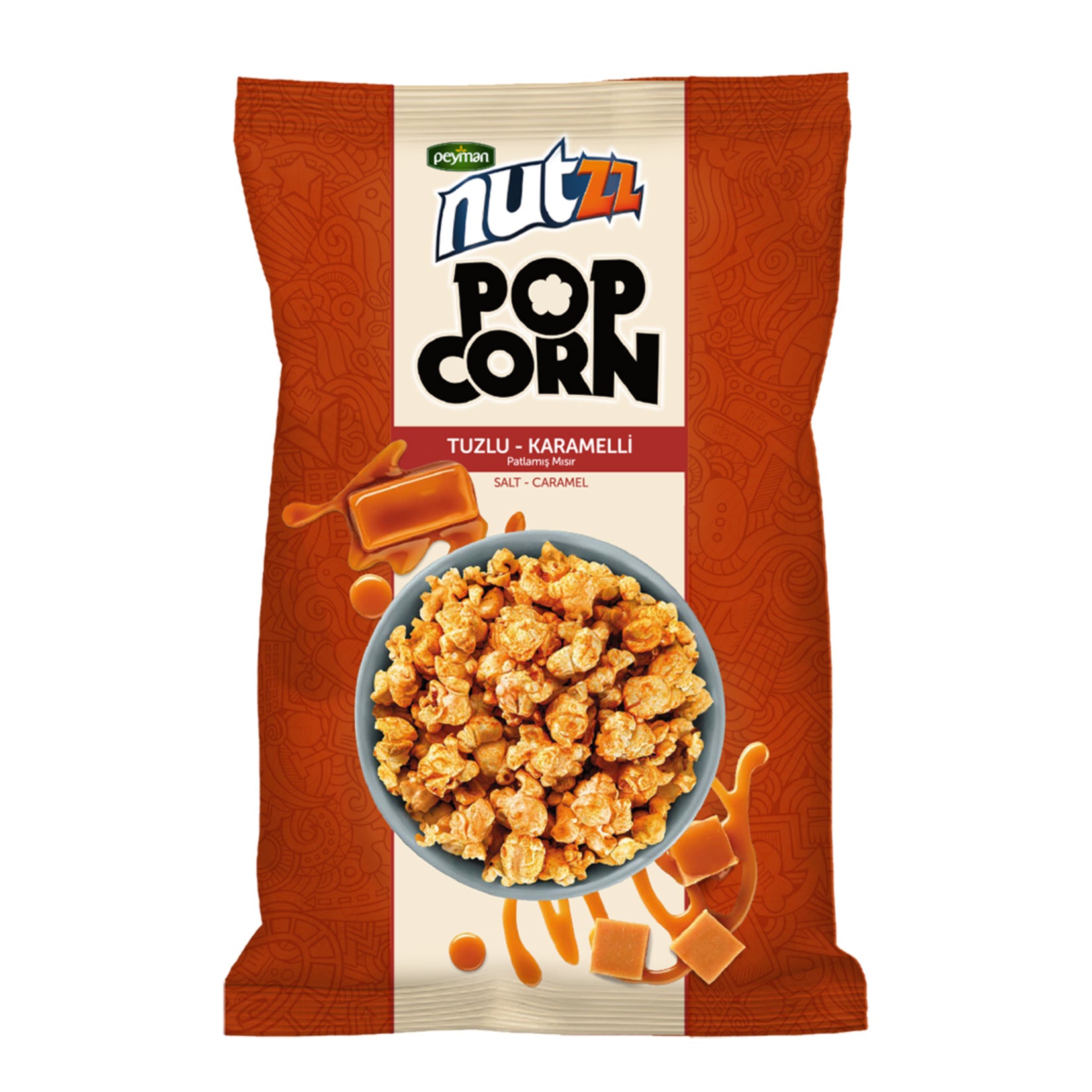 Peyman Nutzz Caramel Popcorn (Karamelli Patlamış Mısır) 90 G