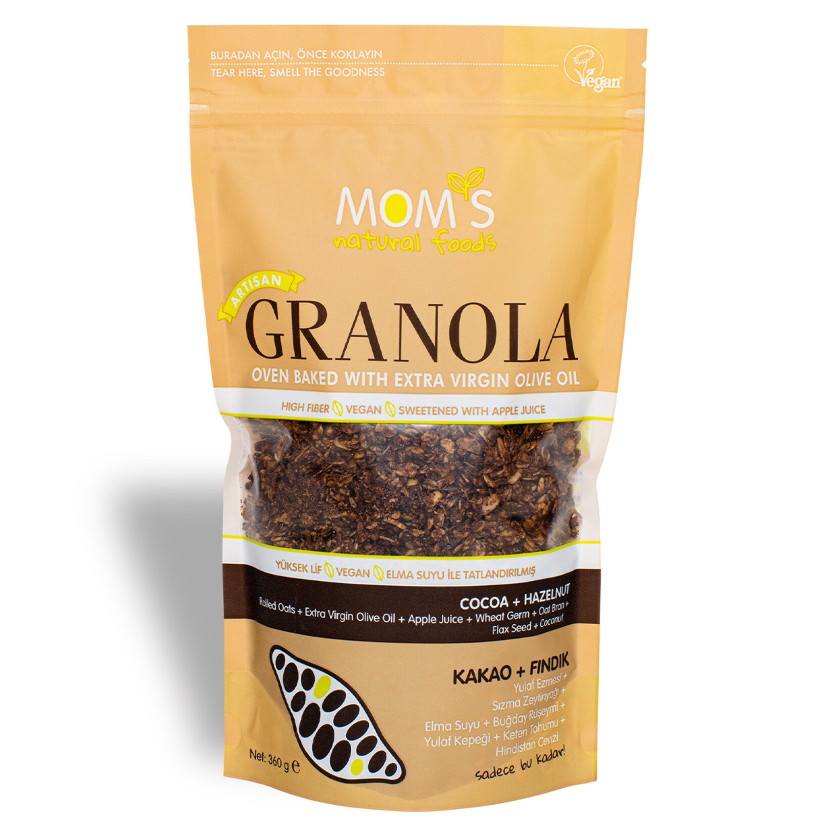 Moms Granola Kakao Fındık 360 G